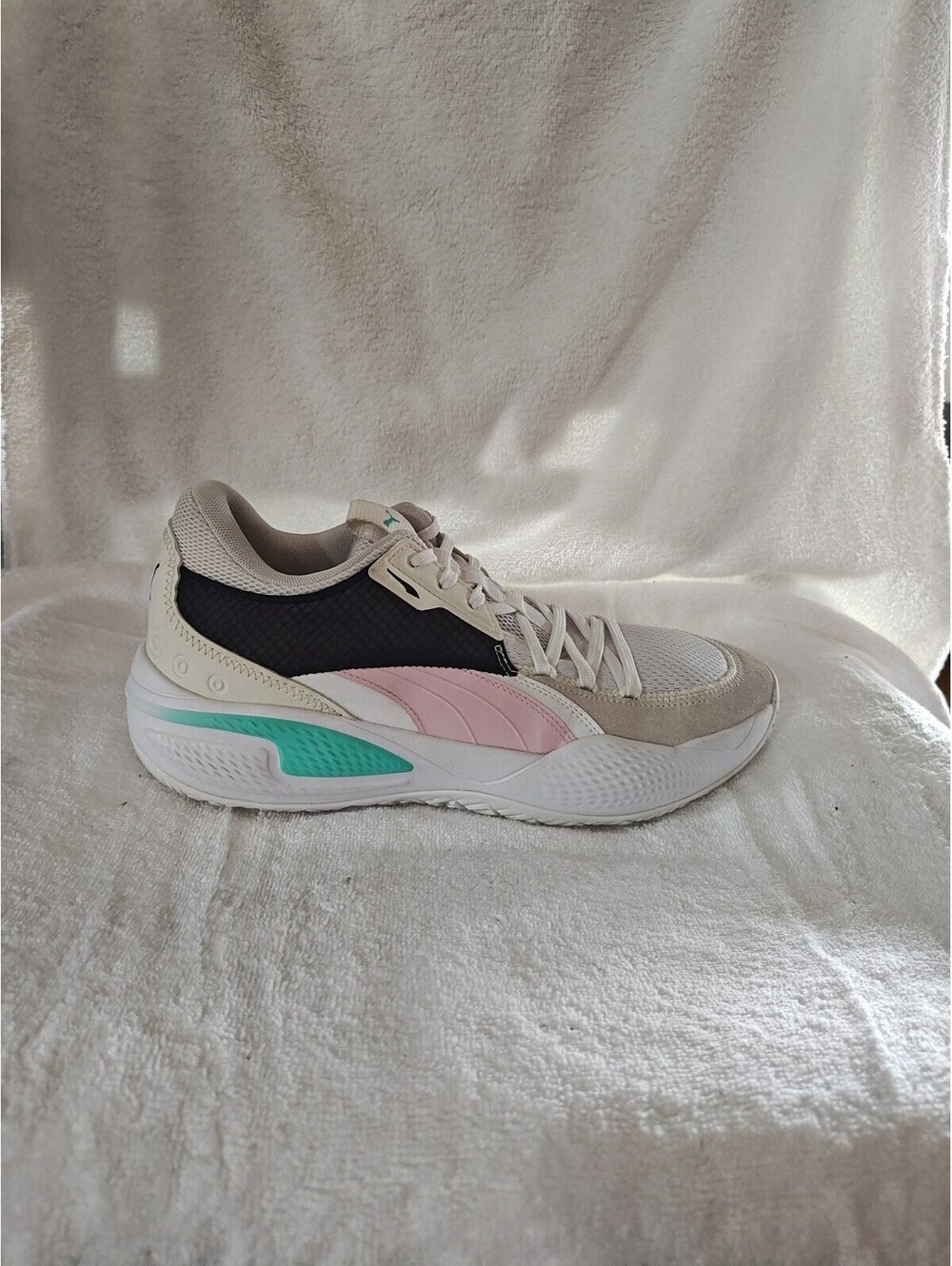 Size 10.5- PUMA Court Rider Summer Days - Pink Lady